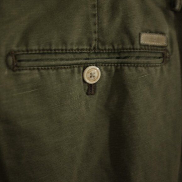 COPY - Massimo Dutti Olive Green Cotton Linen Blend Slim Fit Pants size 40 - Picture 3 of 13